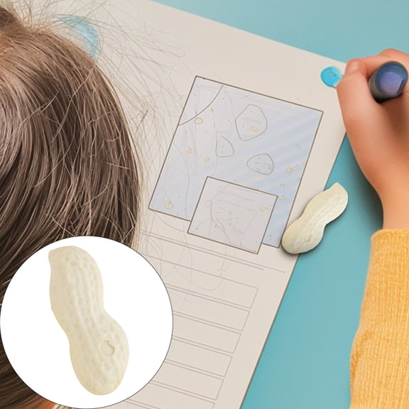 1pc Fun Peanut Eraser Cute Nuts Eraser, Durable Rubber Eraser, Smooth Cleaning, No Paper Tear, Pencil Eraser for Writing Correction, Classroom Prizes, Game Rewards, Party Favors, Class Treasure Box
