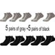 thumbnail image 1 of 10 pares de calcetines tobilleros de alta calidad para hombre, calcetines deportivos de algodón transpirables, malla informal atlética de verano, calcetines cortos de corte fino, talla 38-48 Tan Jianjun unisex, 1 of 2
