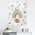 thumbnail image 1 of Unicorn Tapestry, Hand Drawn Rainbow with Doodle Stars and Believe in Wonder Words Positive Vibes, Fabric Wall Hanging Decor for Bedroom Living Room Dorm, 5 Sizes, Multicolor, by Ambesonne, 1 of 1