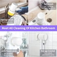thumbnail image 4 of 1 Set Electric Spin Scrubber With 5 Replaceable Brush Head Power Cordless Electric Cleaning Brush Handheld Rechargeable Shower Scrubber For Bathroom Kitchen Bathtub Tile Shower Cleaning Supplies, 4 of 7