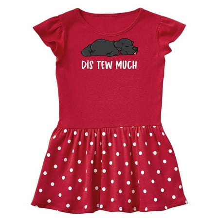 

Inktastic Napping Dis Tew Much Flat-Coated Retriever Gift Toddler Girl Dress