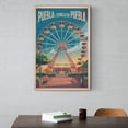 thumbnail image 6 of Symmetry View Wall Art Estrella De Puebla Puebla Mexico Vintage Travel Poster Ferris Wheel City Skyline Landmark Print Poster, 6 of 8