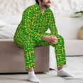 thumbnail image 7 of Naloa Corn 4 Men’s Pajamas Set - Long Sleeve Button Down Sleep Shirt and Pajama Bottoms Sleepwear Set-XX-Large, 7 of 7