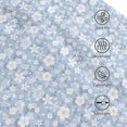 thumbnail image 3 of Fotbe Gray White Floral Gorro Clásico de Béisbol, Gorra Ajustable con Broche Snapback, Gorro de Exterior de Algodón Suave, 3 of 6