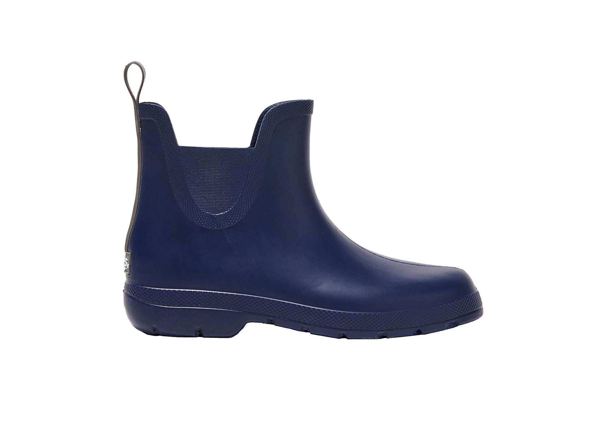 Totes Women's Cirrus Chelsea Ankle Rain Boots, Navy Blue, Size 9.0 ...