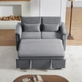 thumbnail image 5 of Modern Convertible Loveseat Sleeper Sofa with Adjustable Backrest & Pull-Out Twin Bed, High-Density Foam Cushions, Lumbar Support Pillows, Perfect for Small Apartments & Living Rooms, 500 lb Capacity, 5 of 9
