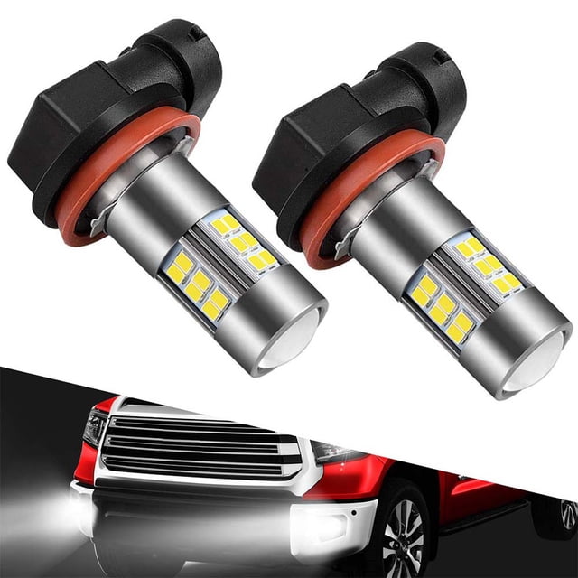 Bombillas LED antiniebla H11/H8/H16 Cool Xenon White 6000K, mejora 27x CSP Chips sin polaridad Vhermosa FLD-3072