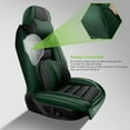 thumbnail image 5 of AFUNTIO Luxury Seat Covers for Nissan 99% Models,2PCS Leather Car Seat Cushions,Waterproof Car Sit Protectors,Nonslip Interior Accessories(Black and Green), 5 of 6