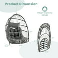 thumbnail image 3 of Gymax Chaise Oeuf Suspendue Chaise Balançoire Sans Support avec Coussin d'Appui-tête Confortable et Coussin Doux, 3 of 10