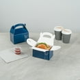 thumbnail image 4 of Restaurantware Gable Boxes 100 Count 6 x 3.5 x 3.5 Inches Paper Gift Boxes Wedding Favor Boxes Built-In Handle Blue, 4 of 11