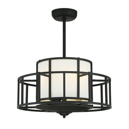 

Savoy House 30-FD-126-89 Oslo 4 Light Fandelier in Matte Black (26 W x 16 H)