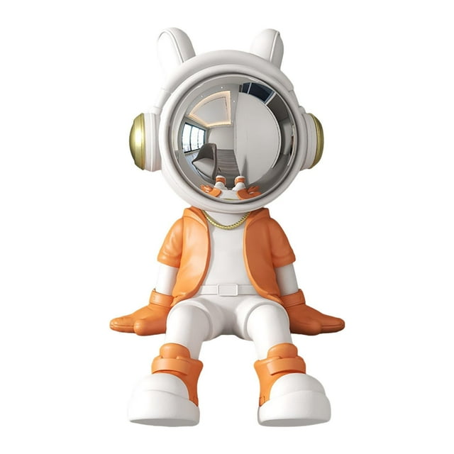 Luzkey Ornement Spatial Statue Décorative en Résine Décoration de Gâteau Sculpture Astronaute pour Salon Centre de Table