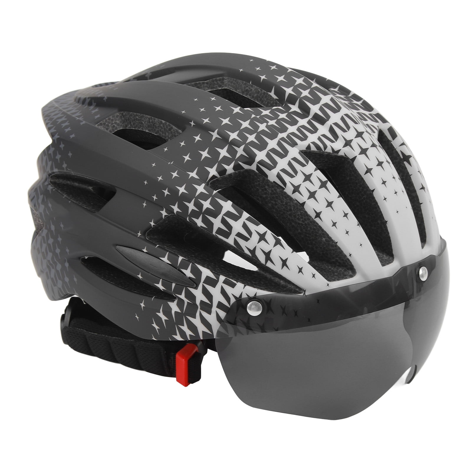 Adult Lightweight Bike Helmet Visor Detachable Bright Rear Light Bike Helmet for Road Cycling
