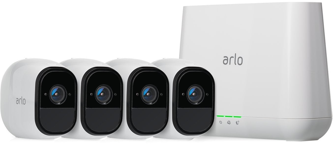Arlo Pro 720P HD Security Camera System VMS4430 - 4 Wire-Free Rechargeable Battery Cameras with Two-Way Audio, Indoor/Outdoor, Night Detection Walmart.com