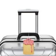 thumbnail image 5 of Disketp 2 Pcs Luggage Tag For Suitcase,Pink Ice Cream Leather Baggage Tag With Stainless Steel Loop Privacy Cover For Women Men Girls, 5 of 5