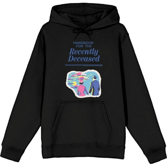 Beetlejuice Handbook For The Recently Deceased Adult Black Long Sleeve Hoodie-Medium