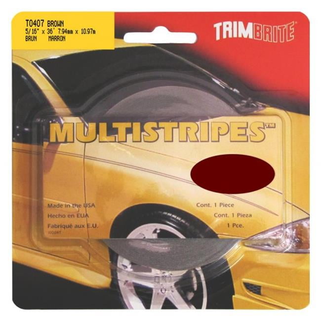 Trimbrite T0407 0.31 in. Multistripe Pinstripe Tape, Brown