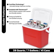 Igloo 28 QT Laguna Hard-Sided Ice Chest Cooler, Red