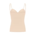 thumbnail image 4 of Camisole Tops with Built-in Bra for Women Sleeveless Spaghetti Straps V Neck Twist Front with Slim Fit Casual Summer High Elastic Cami Shirts, 4 of 6