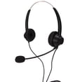 thumbnail image 2 of Auriculares para teléfono con conector dual de 3,5 mm, binaurales, volumen ajustable, con cable, servicio de atención al cliente, auriculares con micrófono para PC y empresas, 2 of 12