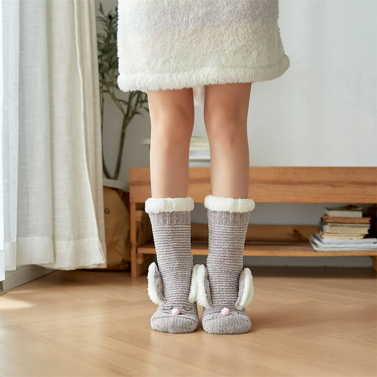 Women Winter Thickening Warm Non-Slip Middle Tube Socks