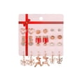 thumbnail image 3 of Pendientes de moda Conjunto de regalo de reno de aro para Sunnimix  Pendientes de Navidad, 3 of 8
