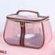 thumbnail image 5 of Retro Transparent PU Makeup Bag Large Waterproof Toiletry Vanity Bag for Travel, Skincare & Cosmetics, 5 of 5