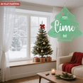 thumbnail image 4 of Metal Hanging Christmas Tree Wind Spinner - Green with White Outline Cursive ' ' Candy Accents Perfect for Garden Decor, 4 of 7