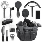Horse Grooming Kit 12 Pcs – Complete Horse Brushes & Care Supplies Set with Organizer Tote Bag, Equine Coat Grooming Tools, Tack Room Equipment & Gifts for Horse Owners & Lovers