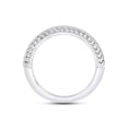 thumbnail image 4 of AFFY 14K White Gold Over 925 Sterling Silver Round Cut Natural Diamond Half-Eternity Anniversary Wedding Band Ring (0.14 Cttw, I-J Color, I2-I3 Clarity), Ring Size-4, 4 of 5