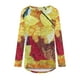 thumbnail image 4 of Blusa de manga larga con cuello redondo para mujer, informal, Sexy, a la moda, con estampado holgado Pompotops  FGAJ5765, 4 of 5