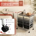 thumbnail image 4 of Costway 12 Drawers Rolling Cart Storage Mutlicolor Scrapbook Paper Studio Organizer Bins Gradient Grey, 4 of 10