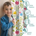 thumbnail image 3 of Pioneer Flower Floral Print Pattern Teens Curtains,Teens Insulated Curtains Set Of 2,Bedroom Essentials,Toddler Room Decor 42"x84", 3 of 5