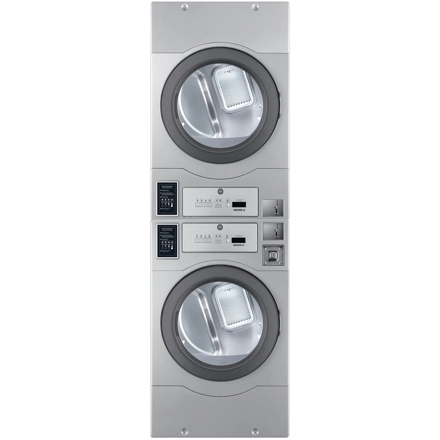 Crossover 2.0 Coin-Operated Electric Dryer, Stacked Units, EDRYERSTACK