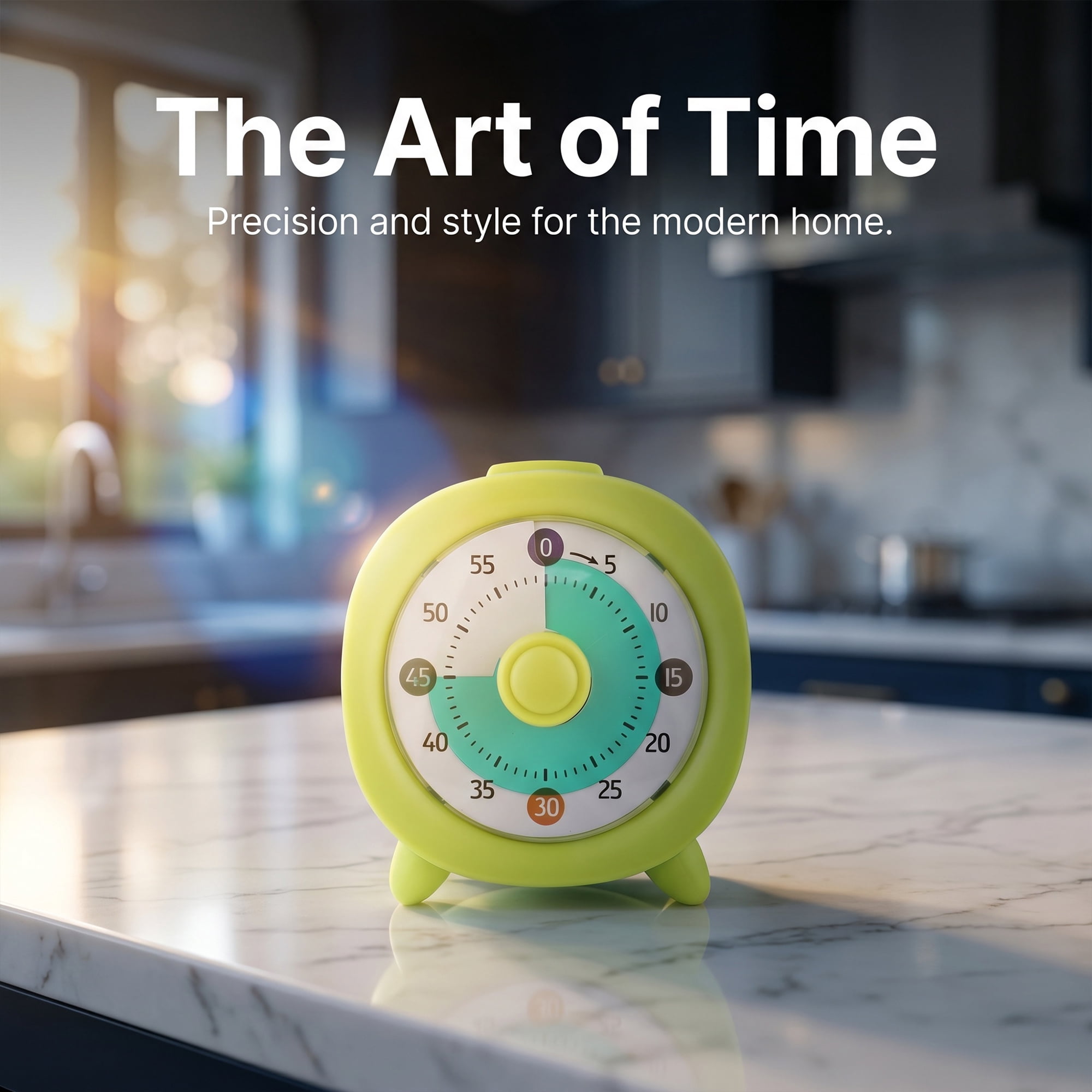 Unique Bargains 60 Minute Kitchen Digital Visual Timer for Studying Green