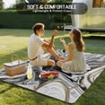 thumbnail image 4 of Grey Marble Outdoor Rug for Patio/Deck/Porch, Non-Slip Large Area Rug 6 x 9 Ft, Modern Abstract Art Ink Painting Indoor Outdoor Rugs Washable Area Rugs, Reversible Camping Rug Carpet Runner, 4 of 8