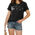 thumbnail image 2 of Dandelion Print Women's T Shirts Cute Graphic Tees Short Sleeve Summer Cotton Tops, 2 of 5