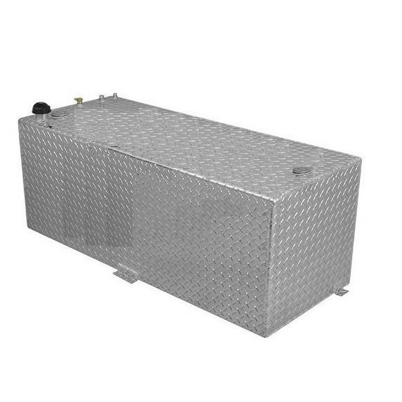 RDS Tanks Liquid Transfer Tank 71791 DOT Approved; Gasoline or Diesel; 91 Gallon Capacity; Rectangle; Diamond Tread; Aluminum; Used For Transferring Fuel To Automobiles/Boats/4-Wheelers/Generators