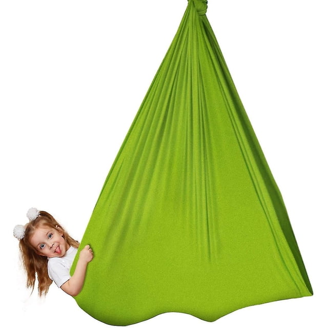 Terapia de columpio sensorial para niños y adolescentes, 100x280cm, azul cm Afortunado Sencillez