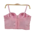 thumbnail image 7 of Mceream Corset Tops for Women Plus Size with Adjustable Spaghetti Strap Push up Bustier Lingerie Mesh Going Out Party Club Top Clubwear Camis Tee Pink XL, 7 of 7