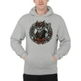 thumbnail image 2 of Krampus Wreath Holiday Design Men's Hoodie, 2 of 3
