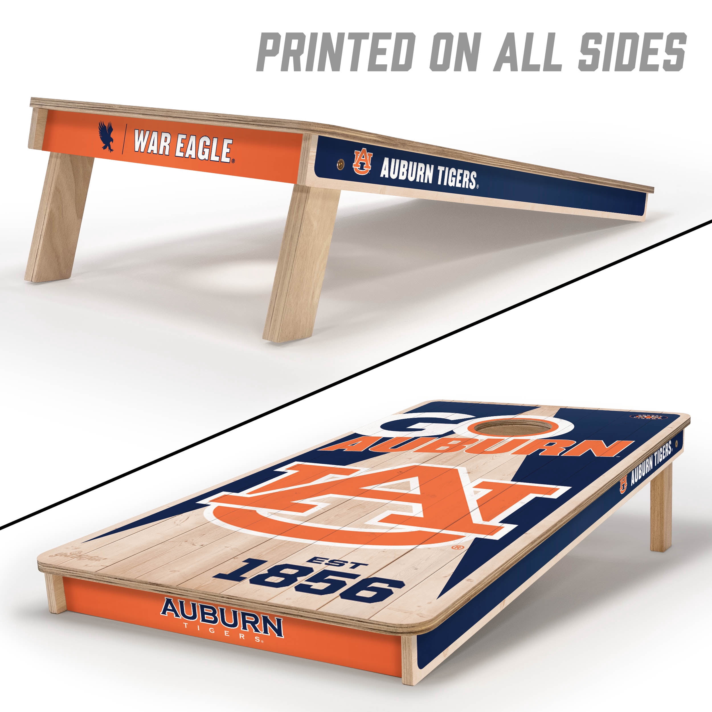 YouTheFan NCAA Auburn Tigers 2' x 4' Cornhole Game No Bags