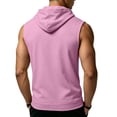 thumbnail image 5 of LWavelet Hooded Tank Tops for Men Loose Fit Breathable Sleeveless Shirts Casual Athletic Running Tops with Hat, 5 of 7