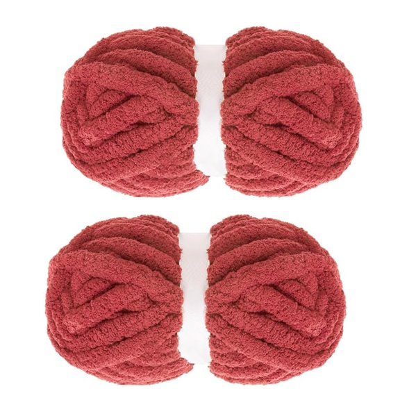 Chunky Yarn for Crocheting 1/2/4 Pack, Fluffy Jumbo Chenille Yarn, Super Soft Plush Yarn for Hand Woven DIY Crafts, Giant Thick Fuzzy Yarn for Hand Knitting (27 yds,8 oz Each Skein)