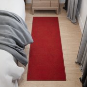 Ottomanson Non-Slip Hallway Runner Rug 1'10 x 6' Stain-Resistant Low Pile Carpet for Kitchen, Red
