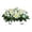 White, variant on Artificial Cemetery Flowers Artificial Cemetery Flower Saddle with Vase – Deep Blue Memorial Rose Arrangement for Tomb DecorationHeadstone Flowers