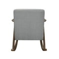 thumbnail image 5 of Lexicon Waithe Mid-Century Textured Fabric Rocking Chair in Dark Walnut/Gray, 5 of 6