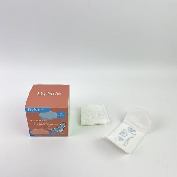 DyNite Sanitary pads,Pads For Women, Organic Cotton Cover Pads - Regular Absorbency, Unscented, Ultra Thin Pads with Wings for Women (Regular, 26 Total)