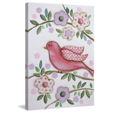 Marmont Hill "Collage Bird" by Reesa Qualia Painting Print on Wrapped Canvas
