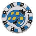 thumbnail image 2 of Marcador de pelota de golf compacto de doble capa de aleación de zinc, Clip magnético para sombrero, abrazadera, suministros de accesorios, azul/mariquita, 2 of 5